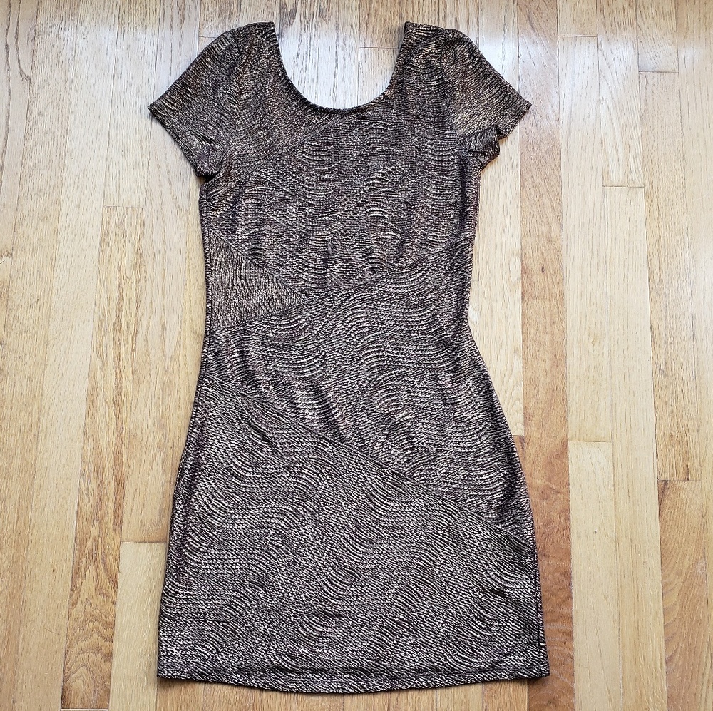 Free People Gold Bodycon Dress - Picture 5 of 6